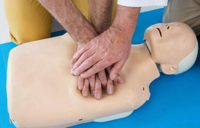 Paramedics training cardiopulmonary resuscitation