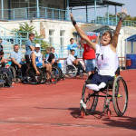 woman athlete in wheelchair