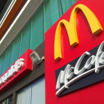 close up McDonald's logo sign