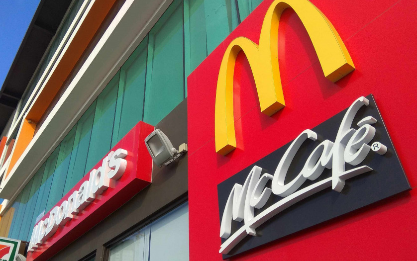 close up McDonald's logo sign