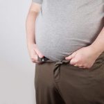 obese man with fat belly