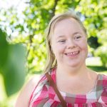Portrait of woman with down syndrome