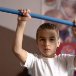 boy with CP during a rehab session