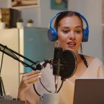 Speaking with fans during podcast