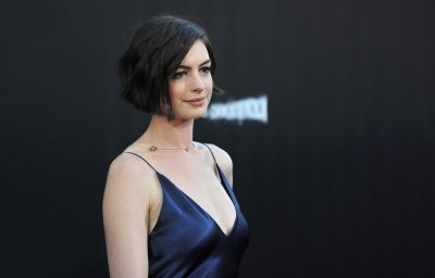 Anne Hathaway at the Los Angeles premiere of her movie Interstellar at the TCL Chinese Theatre, Hollywood.