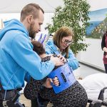 exoskeleton vest was used to assist a patient
