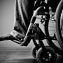 man in wheelchair at home, close up