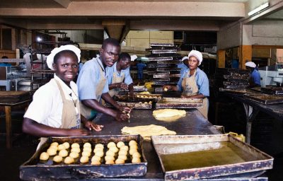 People working in the Tip Top factory