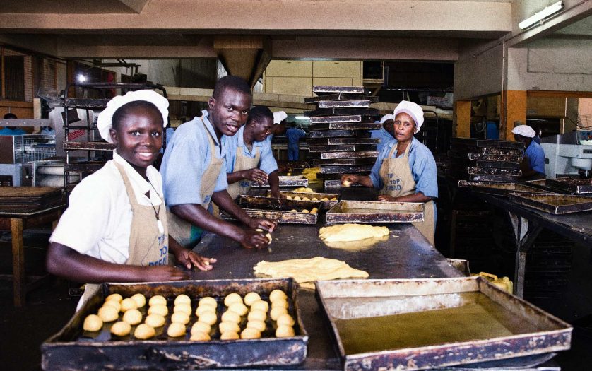 People working in the Tip Top factory