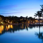 Holiday sunset in Plantation Bay Resort