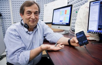 Dr. Issa Panahi with smartphone