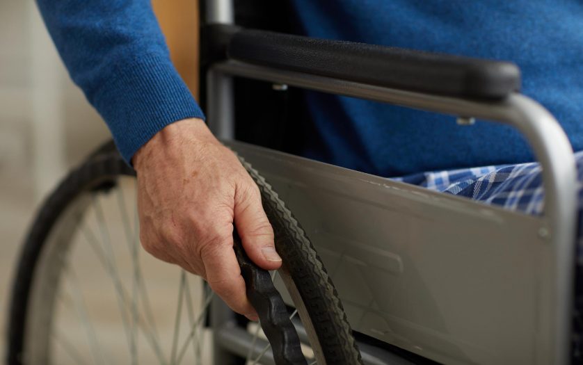 Man in Wheelchair Closeup