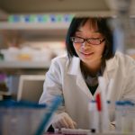 Female Scientist at a Biomedical Laboratory horizontal