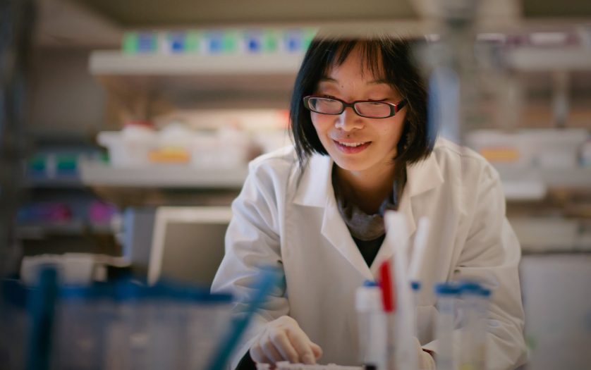 Female Scientist at a Biomedical Laboratory horizontal
