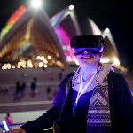 person using the IrisVision Headset