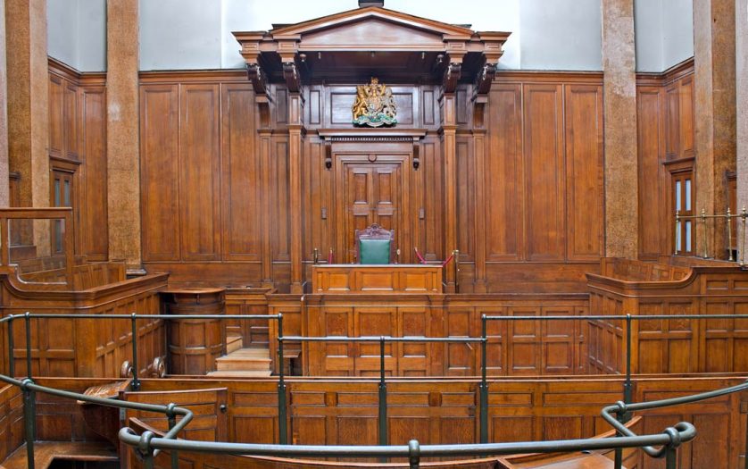 Crown Court room inside St Georges Hall,