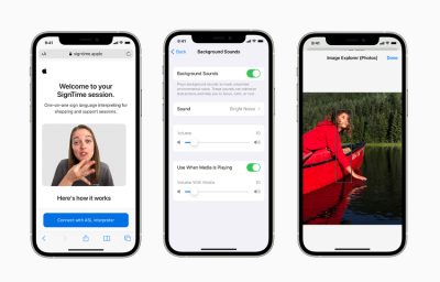 Screenshot of Signtime, settings and an image with descriptions