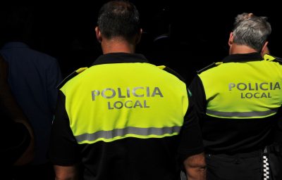 Two members of the police service municipal, Spain