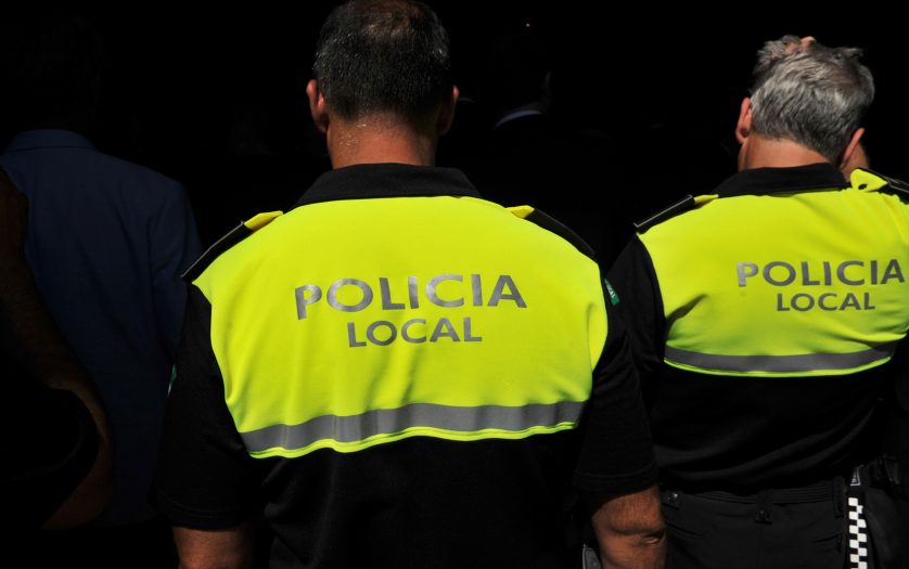 Two members of the police service municipal, Spain