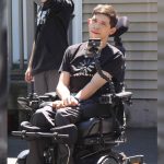 wheelchair user using the Permobil app