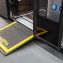 Platform for wheelchairs in the cabin of a modern and comfortable city bus