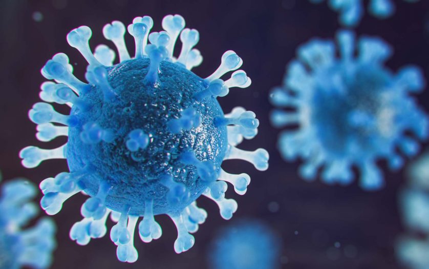 Coroanvirus covid-19 sars 2019 ncov 2 virus microscope view