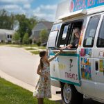 Mary Kate selling ice cream