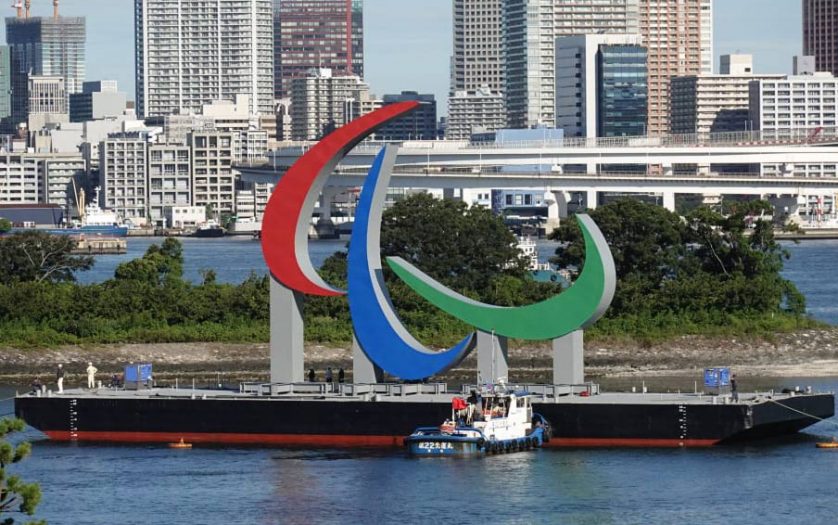 Paralympic Games 'Three Agitos' symbol on display in Tokyo ...