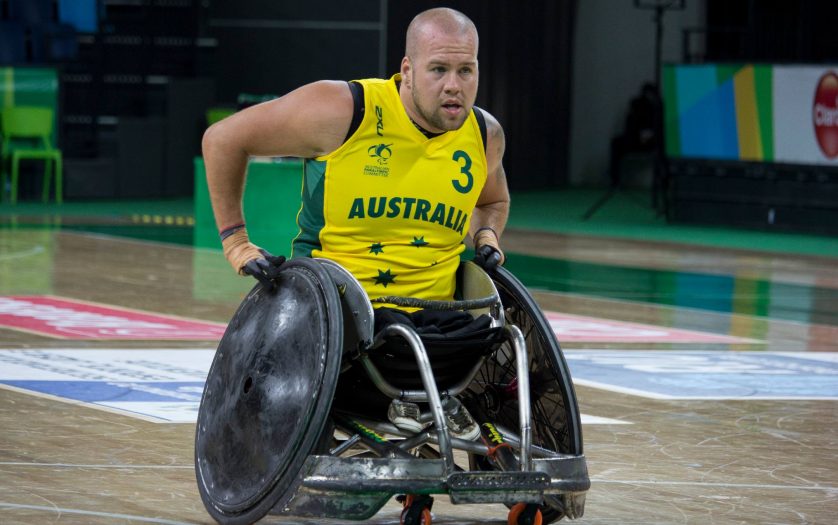 Australia's Wheelchair Rugby player during a match