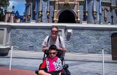 Tricia and Mason at Walt Disney World’s Magic Kingdom park