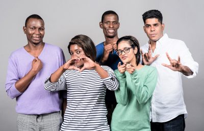 Deaf learners pictured (L-R) Njabulo Ngubo, Siziwe Mthethwa, Nkanyiso Bhengu, Shanel Gareeb and Adrian Moodley.