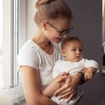 Young mother with baby