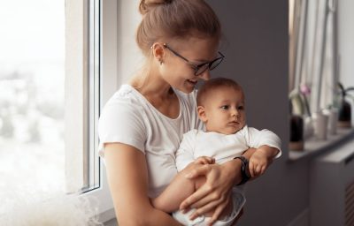 Young mother with baby