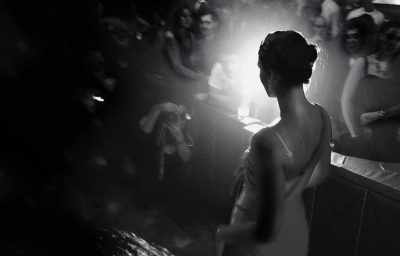 fashion show with a female model and cameras