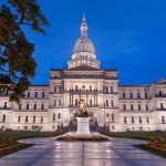 Michigan State Capitol Building in blue hour