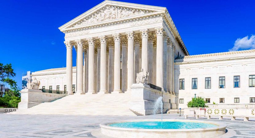 United States Supreme Court Building in Washington DC, USA.