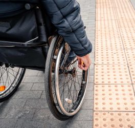 wheelchair user in the street