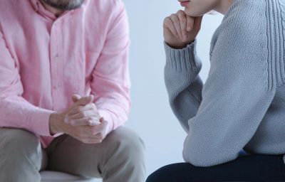 Rehab psychologist with patient