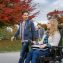 female student in wheelchair with friend