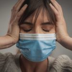Woman worried and stressed about being infected with Covid-19