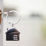 house key in the door