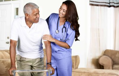 Nurse with patient