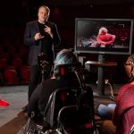 Vincent D'Onofrio teaches a class in front of students