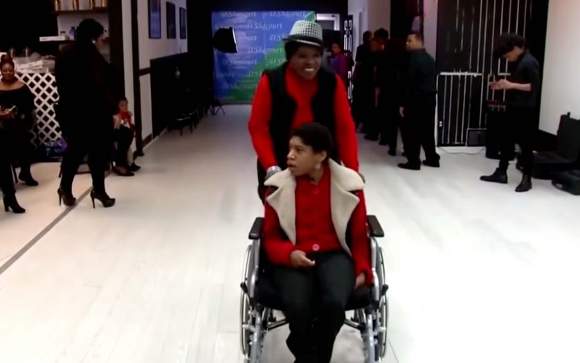 Atlanta fashion show rehearsal with model with disability