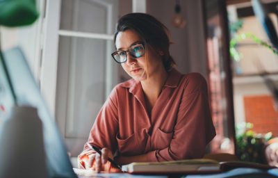 woman working in the office