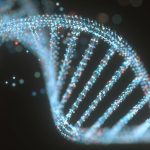 Colored Genetic Code DNA Molecule Structure