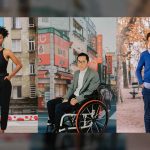 diverse group of people including a wheelchaie user in the middle