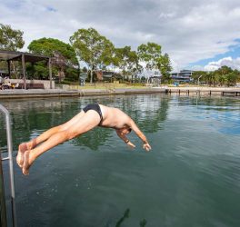 Rod Mackay has been swimming at the baths for more than 50 years