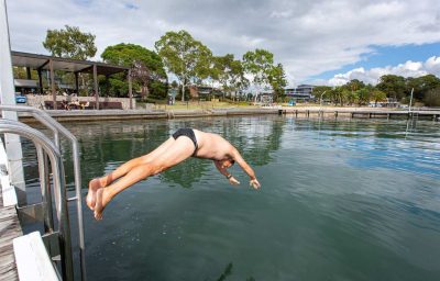Rod Mackay has been swimming at the baths for more than 50 years