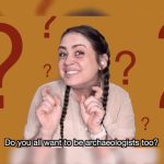 Archaeologist Amelia Dall, who is deaf, explains archaeology in ASL for the video 